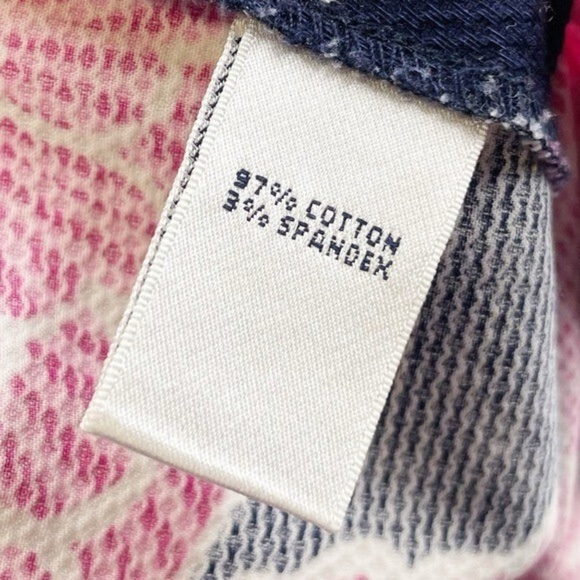 Lilly Pulitzer Palm Beach Fit Cropped Pants Navy Blue Pink Floral Women's Size 4 - Picture 5 of 8